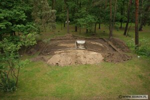 Sadzawka za willą Milusin odsłonięta podczas badań archeologicznych 